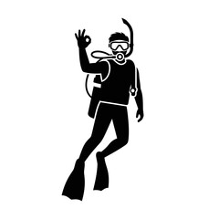 Jumping Man Silhouette &ndash; Happy Celebration Freedom Action Vector Icon