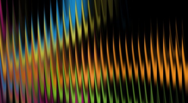 Colorful, abstract, light refraction pattern with wavy lines. A dynamic interplay of light and color that creates a mesmerizing visual experience.