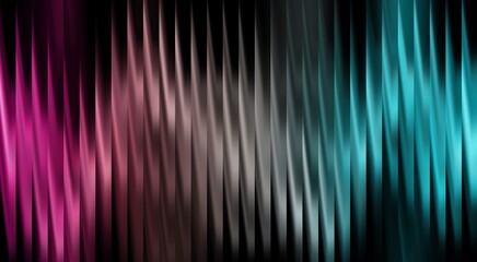 Abstract background with vertical lines of purple, silver, and teal colors. A visually striking design with a play of light and shadow © Pro DG Collections