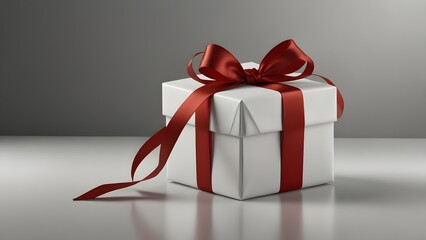 gift box with red ribbon