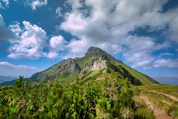 mountain landscape with clouds