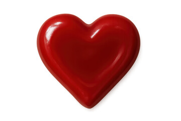 Red glossy heart symbolising love and passion