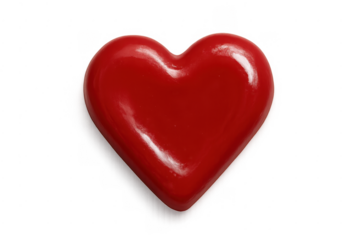Red glossy heart symbol representing love and passion