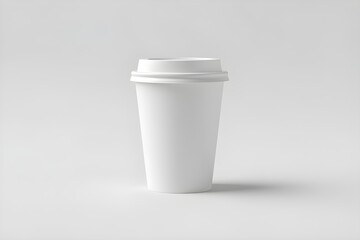 Minimalist blank coffee cup mockup, Clean and modern packaging design suitable for branding, presentation, and product showcase.