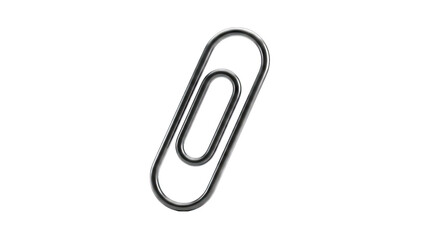 Obraz premium Metallic Paperclip Isolated on White Background