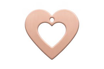 Rose gold heart cutout tag with hole