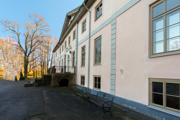 Historic Vilce Manor house and neoclassical architecture in Latvia