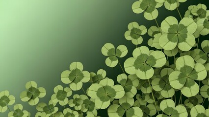 St patrick's day shamrocks and green background for irish celebrations