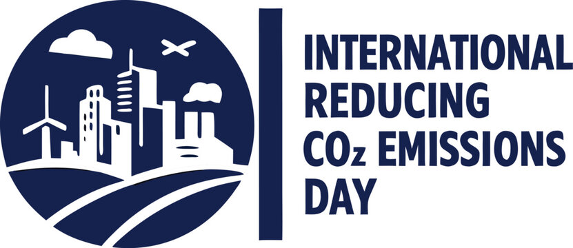 International Reducing Co2 Emissions Day vector graphic created with adobe illustrator