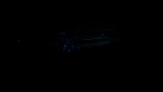 blue energy aura explosion effect on black background