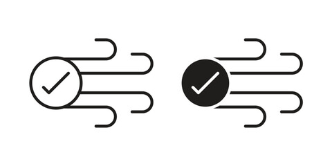 Clean Air icons. silhouette icon vector flat illustration on white background. line art icons