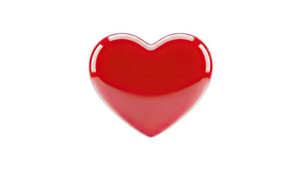 Fototapeta premium Red Heart on White Background