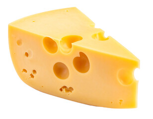 K&auml;se St&uuml;ck isoliert freigestellt auf wei&szlig;em Hintergrund