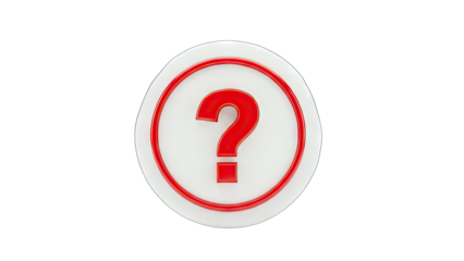 Question Mark Icon on White Background