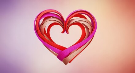 Beautiful romantic centerpiece featuring a loving heart decoration, perfect for celebrating February valentine's day, June wedding, or family holidays, decoration, mother, greeting