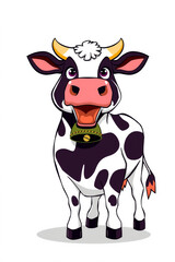Cartoon Dairy Cow Character Mascot Vector