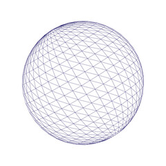 3d sphere made of glossy spheres