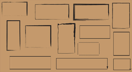 set of grunge shapes and background.