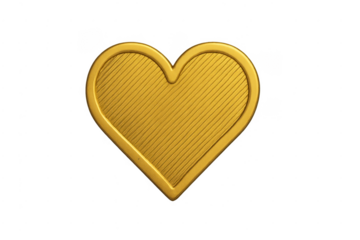 Gold heart symbol representing love and romance