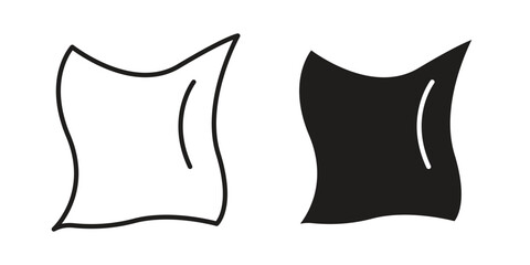 Rag icons. silhouette icon vector flat illustration on white background. line art icons