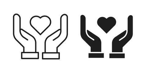 Selfcare icons. silhouette icon vector flat illustration on white background. line art icons