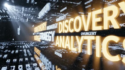 Futuristic Digital World - Discovering Strategy and Analytics in the Data Sphere. - Powered by Adobe