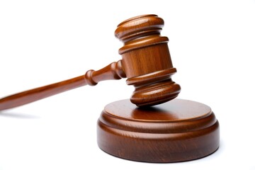 Wooden Gavel on Sound Block - Justice and Law Symbol