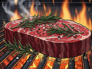 grilled meat on a grill