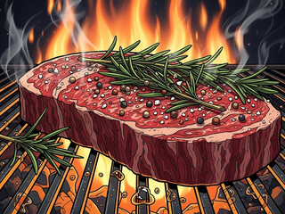 grilled meat on a grill