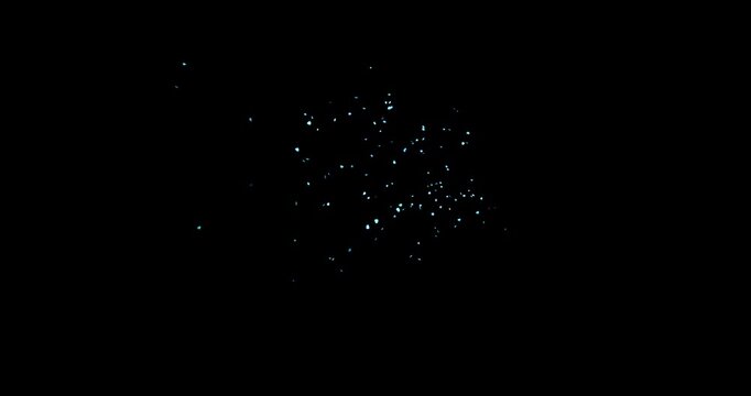 leaf energy explosion effect on black background