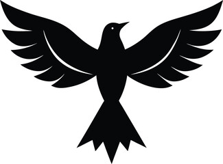 Obraz premium Flying bird silhouette icon for freedom and nature vector design