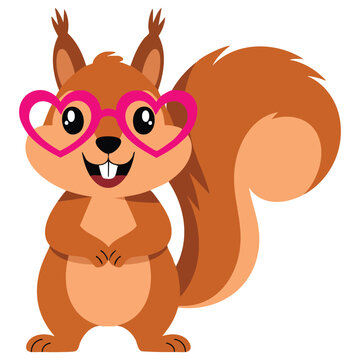 Squirrel illustration vector isolated vector illustration on white background animal