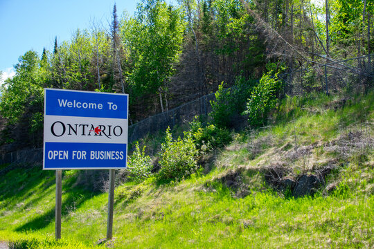 Welcome to Ontario Canada Road Sign 