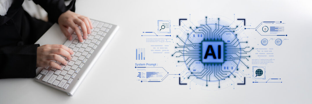 A futuristic AI core processor and system analytics dashboard. This concept highlights the raw processing power of AI for deep data analysis, system diagnostics, and global network monitoring. Fermion - Powered by Adobe
