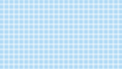 Light blue and white plaid fabric texture background. Seamless pattern checkered wallpaper.