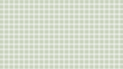 Light green and white plaid fabric texture background. Seamless pattern checkered wallpaper.