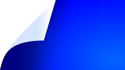 Modern Blue Gradient Torn Paper Corner Background with Clean Peeling Effect for Creative Layouts