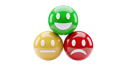 Smiley Faces Stacked: Positive, Neutral, and Negative Emotions