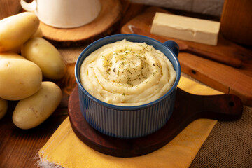 Mashed Potatoes. A classic side dish made with mashed boiled potatoes, often used to accompany various dishes; an easy and practical recipe that is very popular.