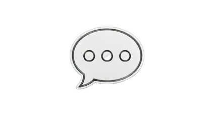 Obraz premium Speech Bubble Icon with Dots on White Background