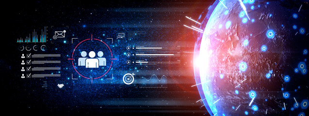 A dashboard for customer relationship management (CRM). The data analysis and market research help to identify a target audience and understand customer reviews and behavior. Fermion