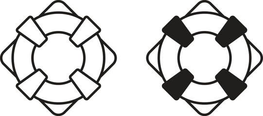 Life buoy icons designs can be used for mobile, ui, websites © Chummi
