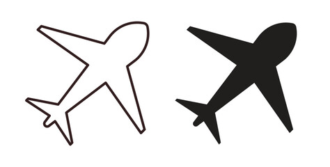 Plane icons designs can be used for mobile, ui, websites