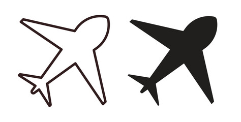 Plane icons designs can be used for mobile, ui, websites