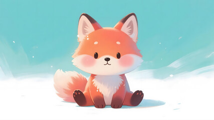 red fox in the winter