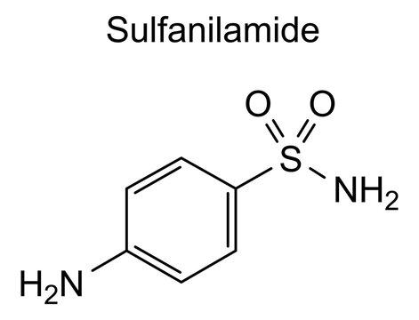 Sulfanilamide, chemical structure of sulfanilamide, drug substance