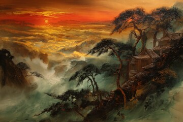 Temple Above the Cloud Sea