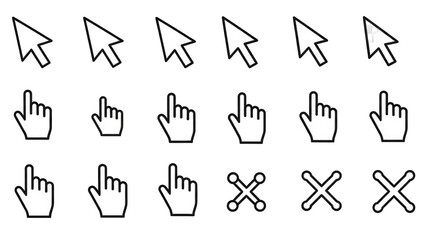 set of hand drawn arrows