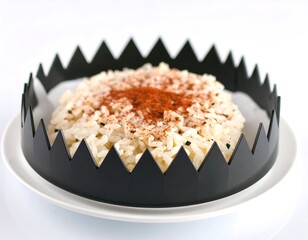 A mound of rice trapped in a cage