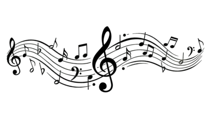 abstract music background with notes